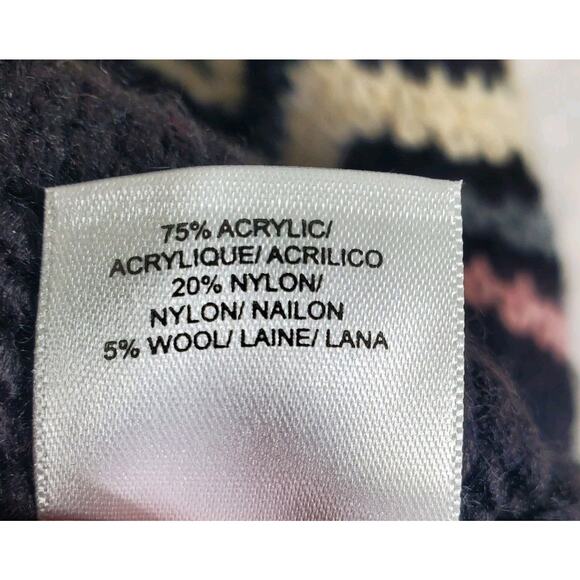 Lucky Brand Fair Isle Nordic Pullover Sweater Women’s Sz XXL Black Multicolored - Picture 8 of 9